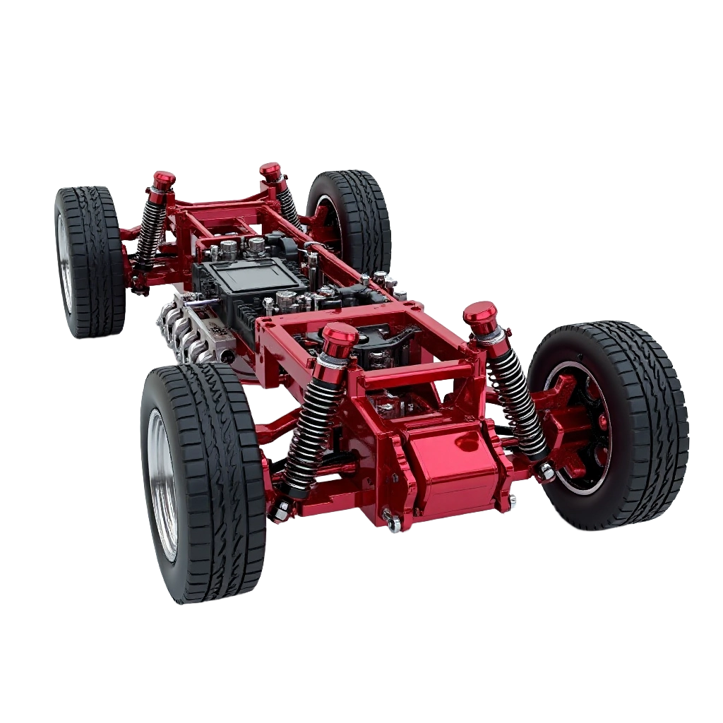 Red Chassis Vehicle Model